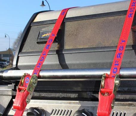 4" X 30" Gold Heavy Duty Tie Down W/Flat Hooks 5400lbs Cargo Control For Flatbed Truck