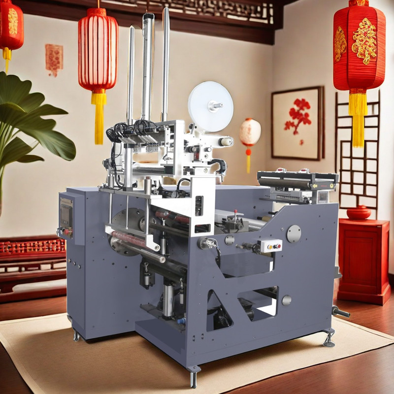 13″ 4 Spindle Turret Rewinder 4-Spindle Right to Left 3" O.D. Core Holders Core Glue Label Turret Slitting Rewinding