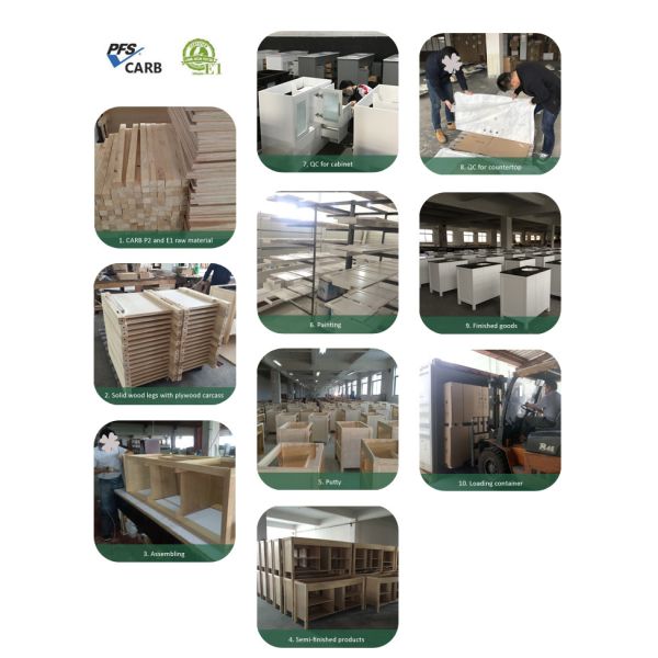 Floor standing black Wooden Bathroom Cabinets / bath furniture sets