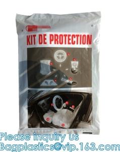 China Universal Disposable Transparent Car Seats Cover Car Steering Wheel Covers Waterproof Car Handle Cover wholesale