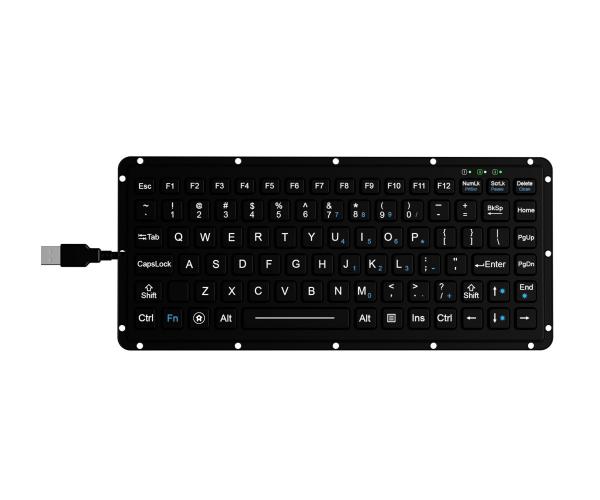 Quality IP65 Silicone Rugged Keyboard Carbon On Gold Key Switch Technology With Backlight for sale