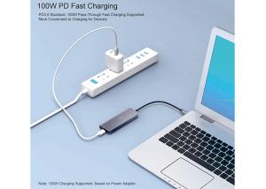 China Rj45 Ethernet USB C Hdmi Docking Station 100M/S With SD / TF Card Reader wholesale
