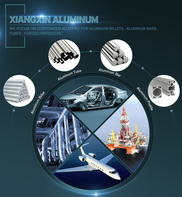 6061t6 Extruded Aluminium Alloy Billet Customized Size Anti Corrosive