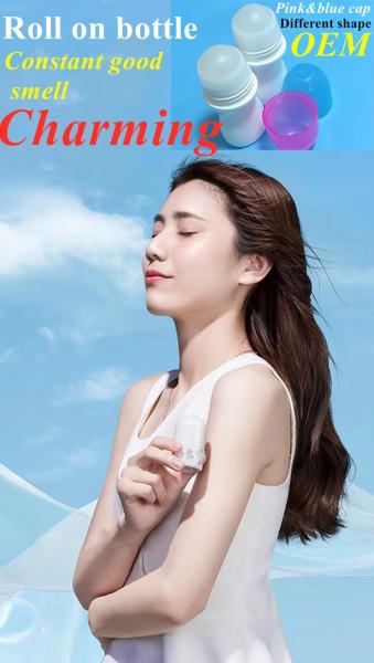 Quality Summer Custom Latest Design 30 Ml 50 Ml 60ml Refillable White HDPE Deodorant Plastic Roll on Bottle for sale