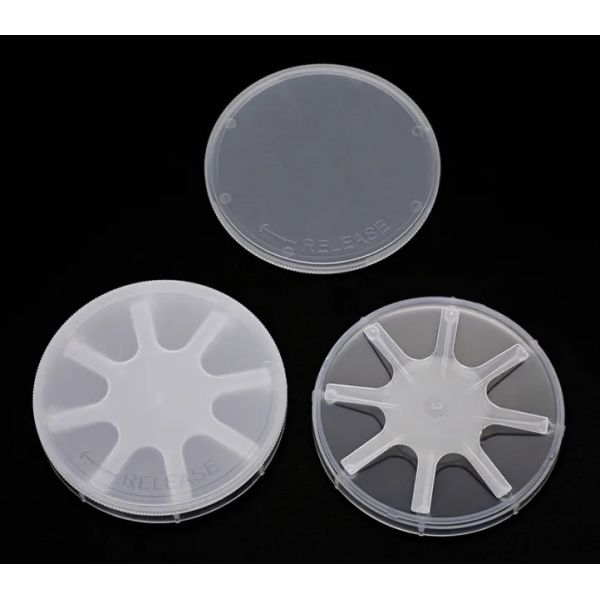 4" / 100mm Single Wafer Carrier Single Wafer Sample Box For Silicon Sapphire SiC Substrate