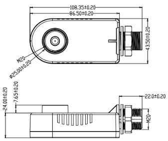12Vdc PIR Casambi Network Dimmable Sensor With 12m Max Mounting Height For LED Batten
