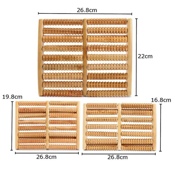 8 Rows Wooden Shiatsu Foot Massager Durable For Release Stress / Soothe Stiff Muscles