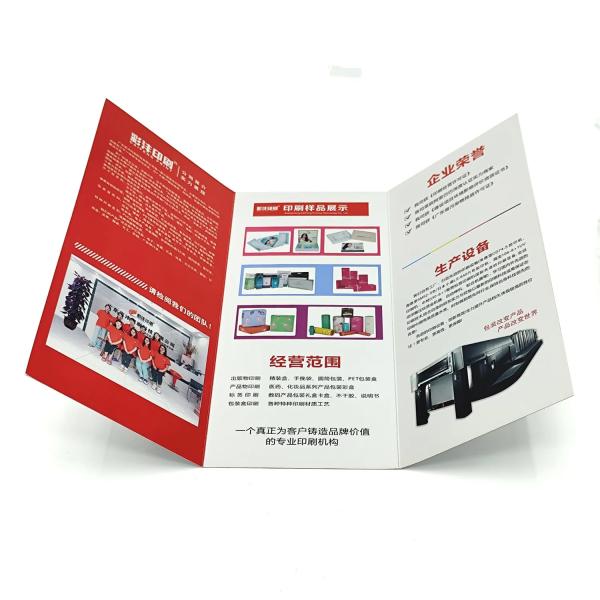 custom folded leaflet brochure printing duplex board brochure printing offset