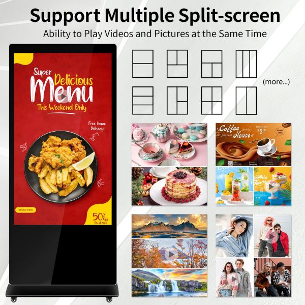 Floor Stand Digital Signage Kiosk with Android WIFI and FHD LCD Smart Advertising Display