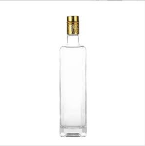 Acceptable Customer's Logo Square Glass Olive Oil Dispensing Bottle for Food Industry
