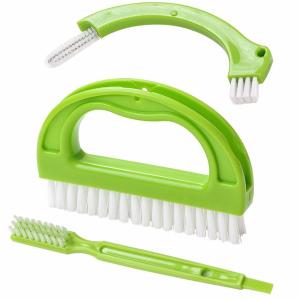China OEM Tile Cleaning Grout Scrubber Brush Set 5.5in 3 In 1 With Handle wholesale