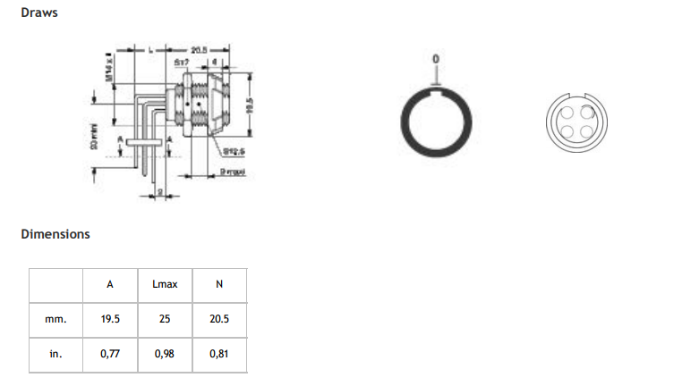 3 Pin Female Right Angle Pin PCB Socket Elbow Pin Plastic Circular Connectors PCB Female Connectors