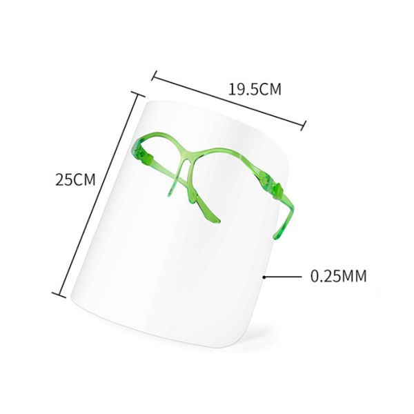 Recycled Reusable Ppe Clear elastic Headband Face Shield With Glasses