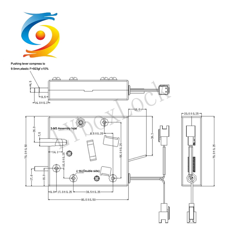 Custom Electromagnetic Latch Lock SPCC Self Service Cabinet Lock
