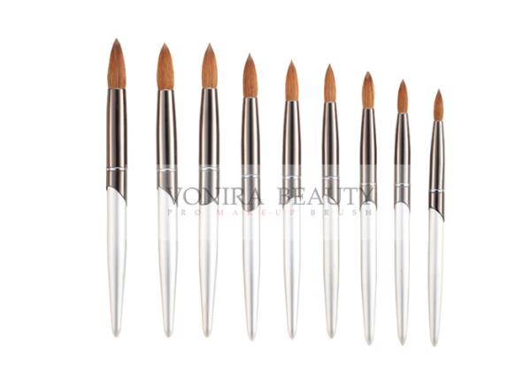 Quality Nature Kolinsky kolinsky sable brushes 3D Nail Art Round Tapered Painting Brush Kit for sale