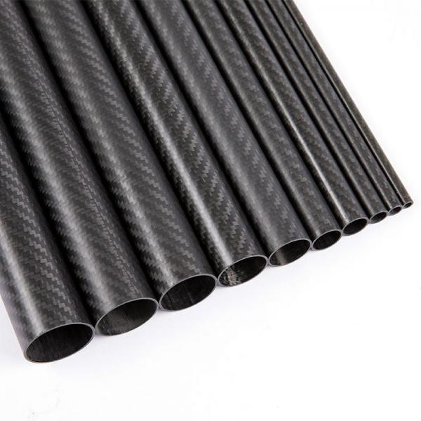 Quality Industrial 100% 3K Carbon Fiber Roll Wrap Tube High Pressure Resistance for sale