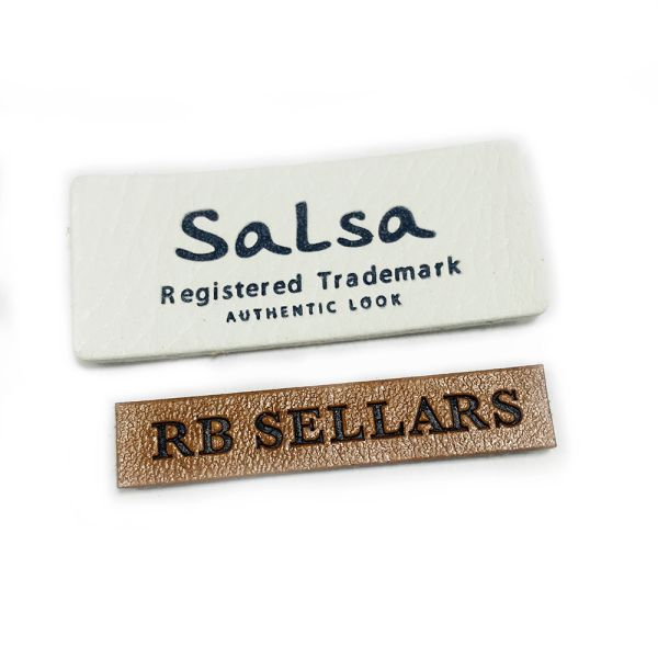 Embossed Custom Leather Clothing Labels Patch For Jeans