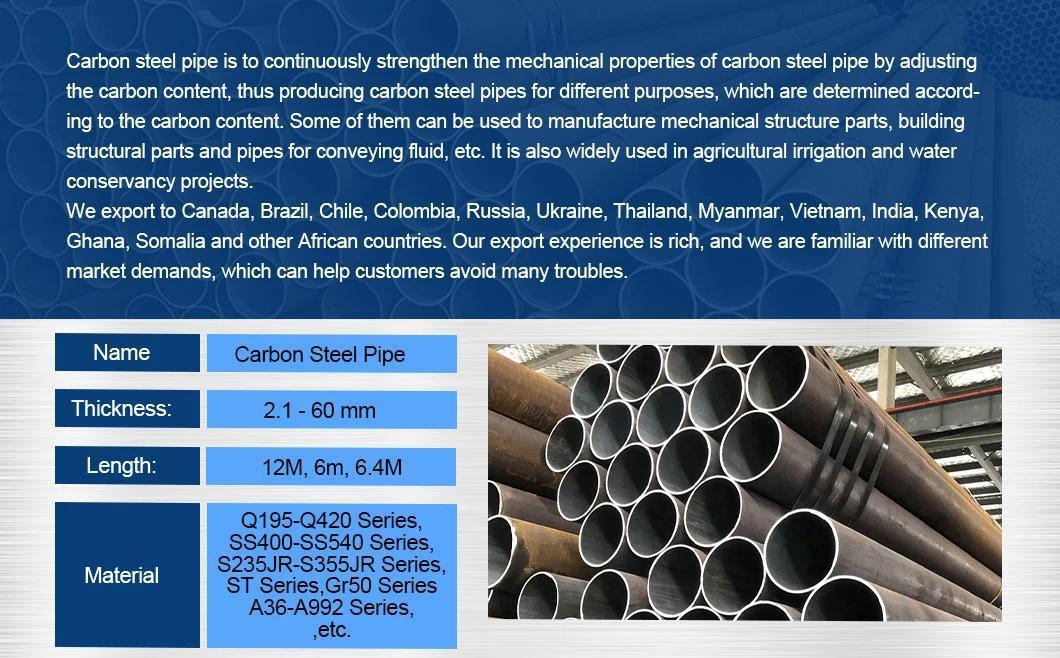 Square Steel Box Hollow Iron Bar Sizes 65mm Black Iron Steel Carbon Steel Pipe