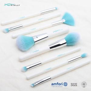 White Handle ISO9001 8pcs Travel Makeup Brush Set