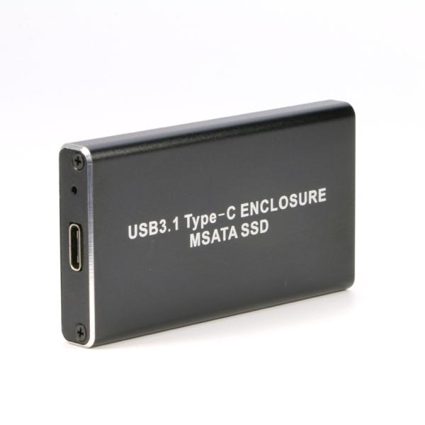 Quality USB3.1 Type-C USB-C to mSATA SSD HDD Case Enclosure 50mm for sale