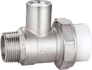 China 1107 Nickel Plated Magnetic Lockable Ball Valve Male Threaded End 3/4&quot;, 1&quot;, 1-1/4&quot; x Flexible PP-R pipe End 25, 32, 40 wholesale