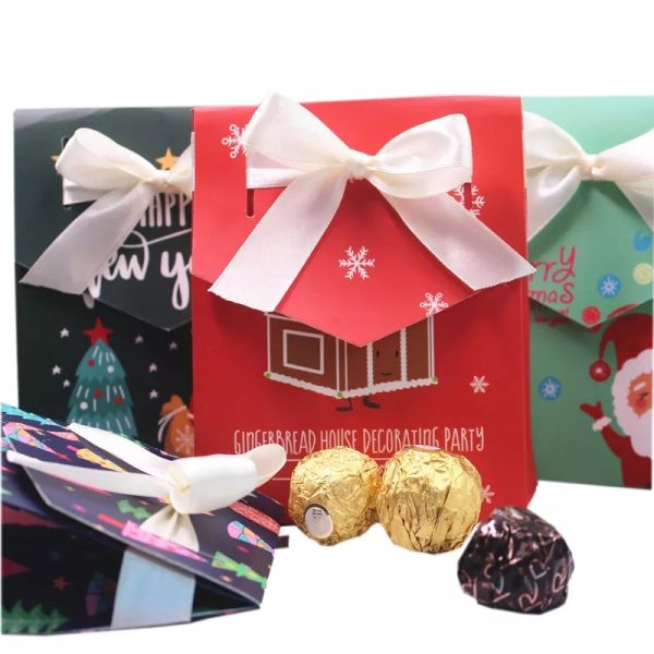 House Shape Christmas Gift Boxes For Candy Disposable Paperboard