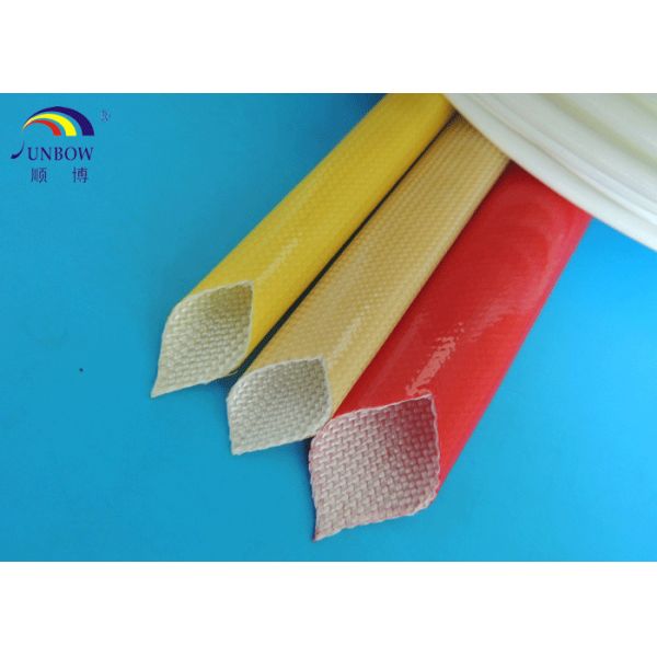 Waterproof Polyurethane Fiberglass braided Insulation electrical sleeving For F grade electric motor#SB-PUGS