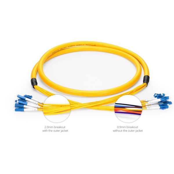 Trunks Fiber Optic Cable Assemblies , Customized Single Mode Fiber Lc To Lc