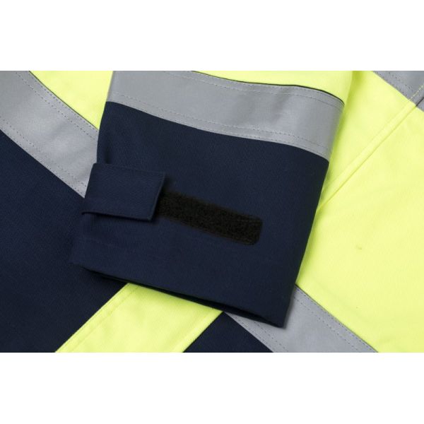 99% Cotton Anti Static FR Work jacket With Reflective Tape , HIVIS FR Work jacket Mens