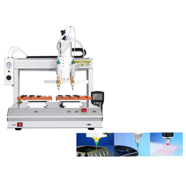 Desktop Three Axis Glue Dispensing Equipment 300mm/S Cabinet Structure
