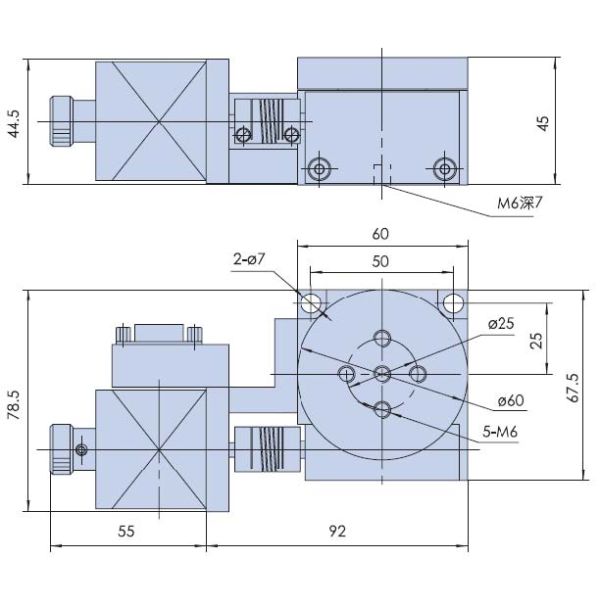 Xyr Three Dimensional Linear Motorized Rotation Stage Combined Displacement