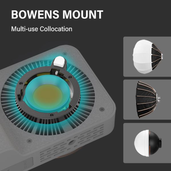 App Control Cob Led Video Light 30000lux With Desktop Stand 100w Power Bank Charging Fill Lamp For Lighting Set