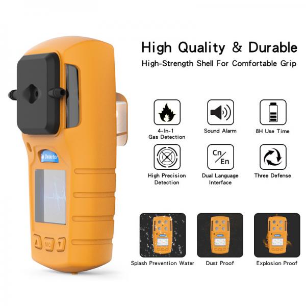 Quality 3.7V 1300mA Lithium Battery O2 0.7W Oxygen Gas Detector for sale