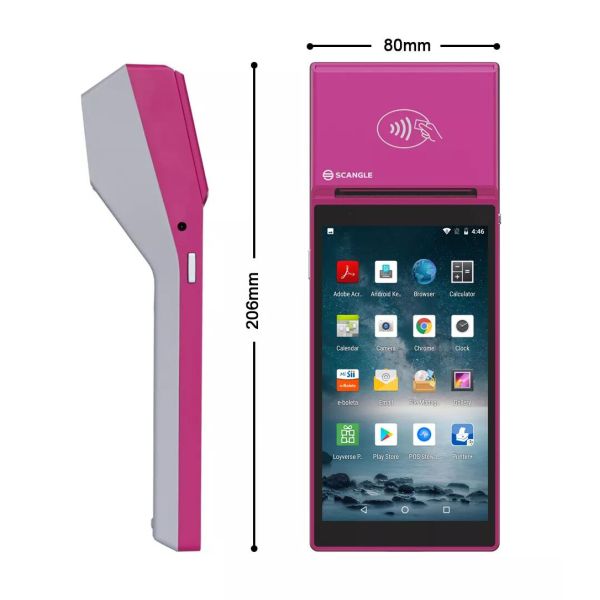 Barway Android Pos Barcode Scanner Mobile Handheld Device 3G/4G Terminal With Touch Screen