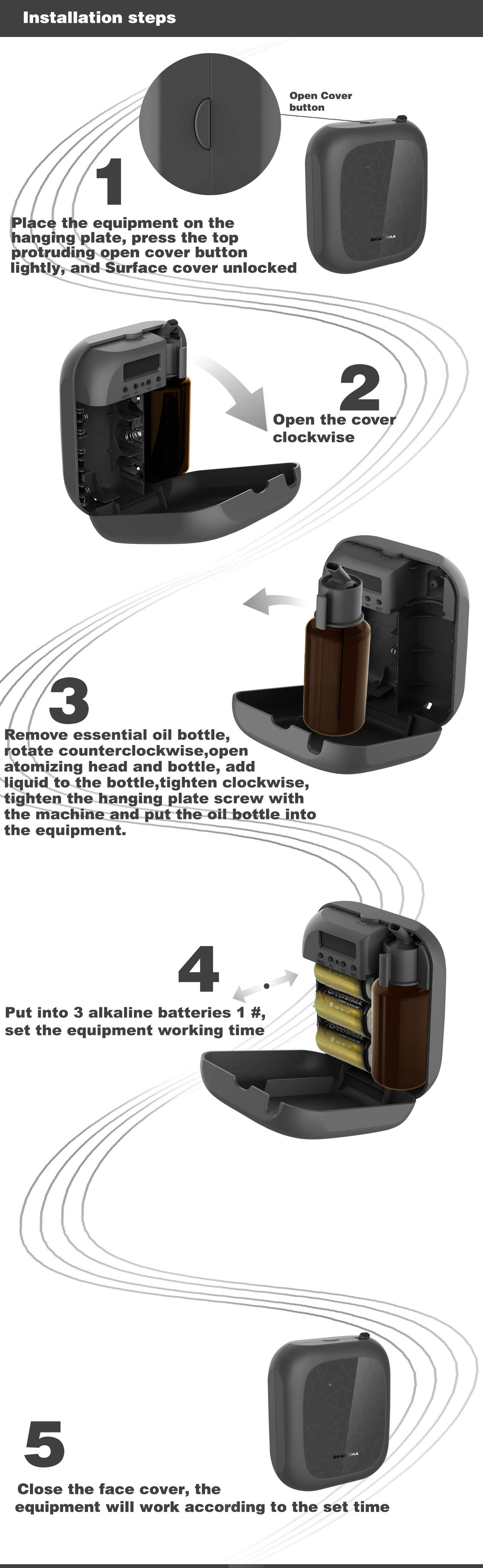 Smart Fragrance Oil Diffuser App Control Battery Operated Electric 150ML Aroma Diffuser Scent Air Freshener Home OfficeToilet
