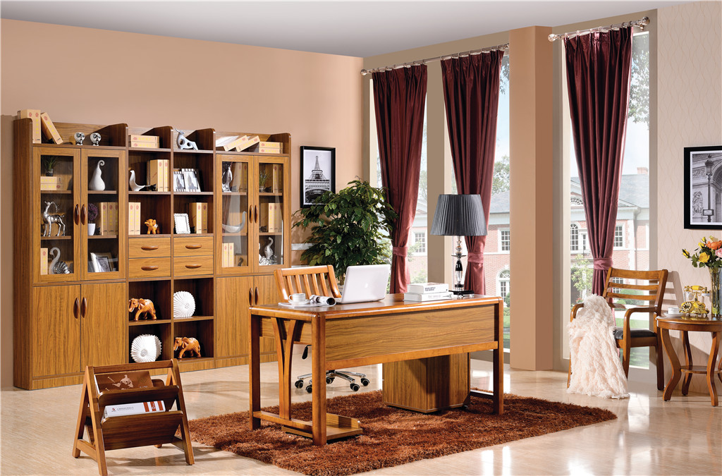 China modern Zingana wood study room home office furniture wholesale