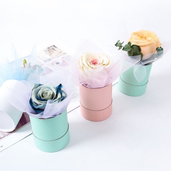 Recyclable Paperboard Small Round Cylinder Necklace Jewelry Gift Boxes for Mothers Day