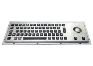 Splash Resistant Stainless Steel Keyboard 64 Illuminated Keys With Trackball / Backlit