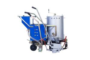 Hand pushing thermoplastic pavement road line making equipment