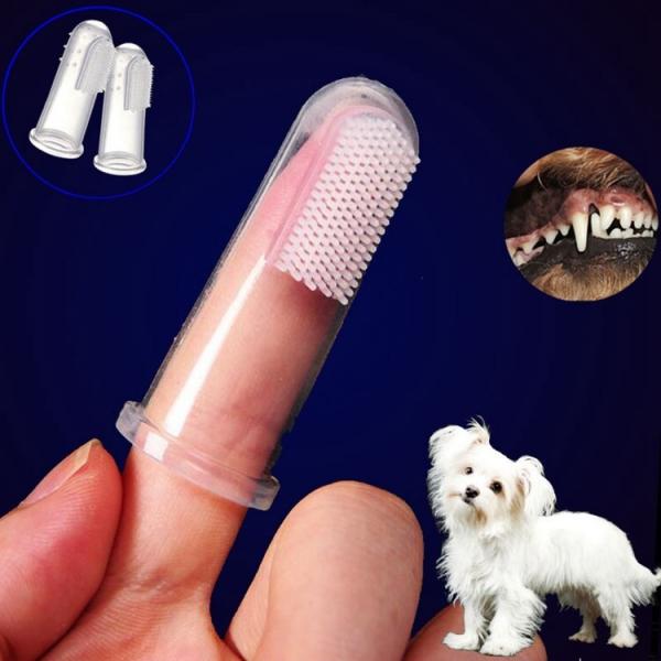 Manufacturers creative special good extra soft gum baby dog rubber silicone finger bristle toothbrush for pet