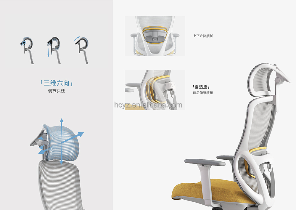 Executive Manager Adjustable Mesh Boss Office Chair with Fabric Luxury Computer Desk