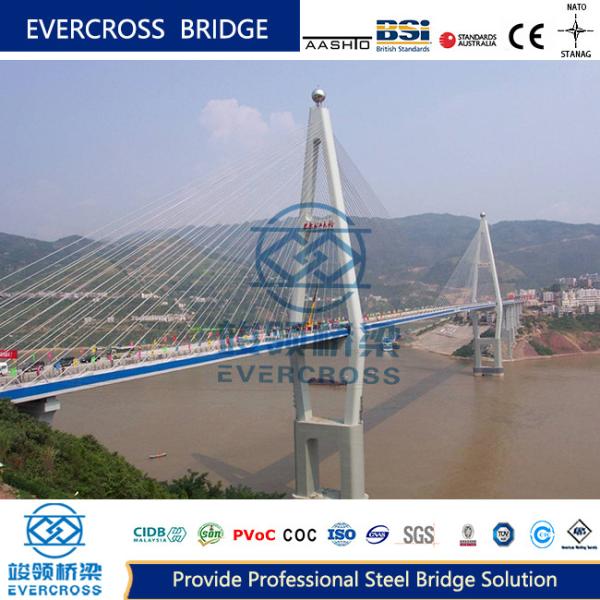 Quality Painted Cable Suspended Bridge Long Life Cable Straight Bridge OEM for sale