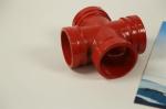 Connection Threaded 4 Way Cross Pipe Fitting Polished Surface