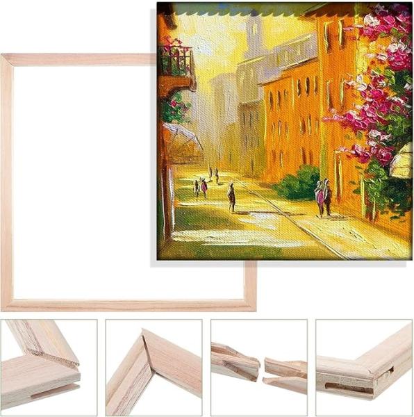 Quality Customizable Logo Canvas Prints Wood Frame Canvas Stretching Bars For Oil Paintings for sale
