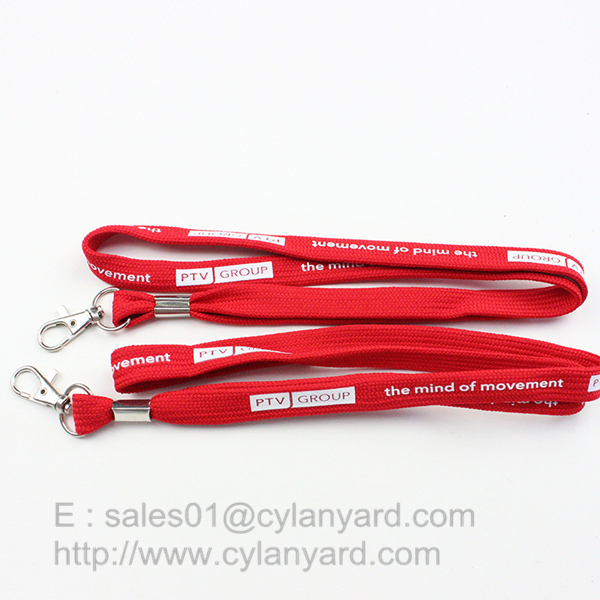 Tube Lanyard Neck Ribbon with Metal swivel Hook