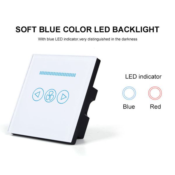 Smart Home Wifi Switch Eu/uk Smart Ceiling Fan Switch Speed Control Compatible For Google&Alexa