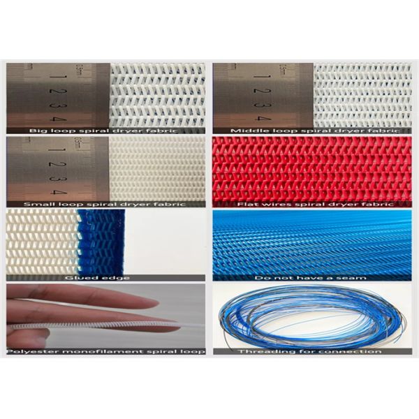 Big Loop Polyester Spiral Press Belt With Glue For Sugarcane And Fruit Pressing