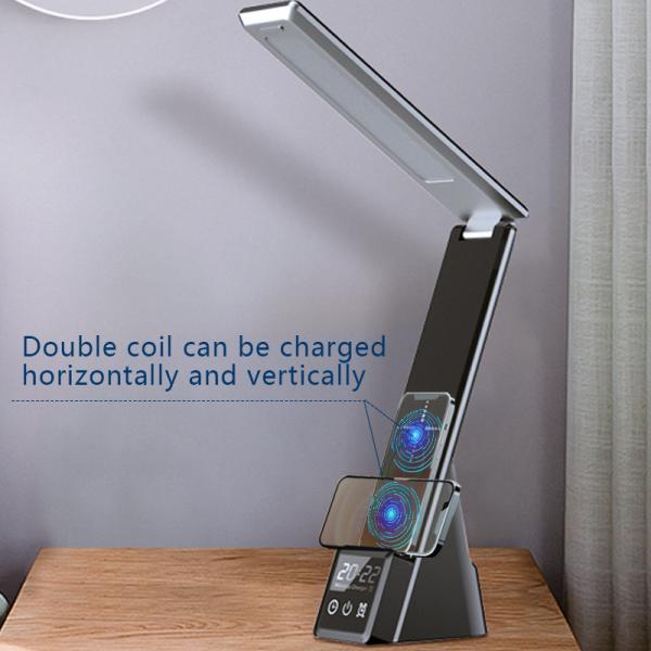 Quality Multifunction PC ABS Custom Wireless Charger With Alarm Clock for sale