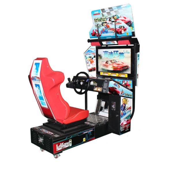 Quality Double Racing Arcade Machine , Video Game Machine With 32" Hd LCD Display for sale