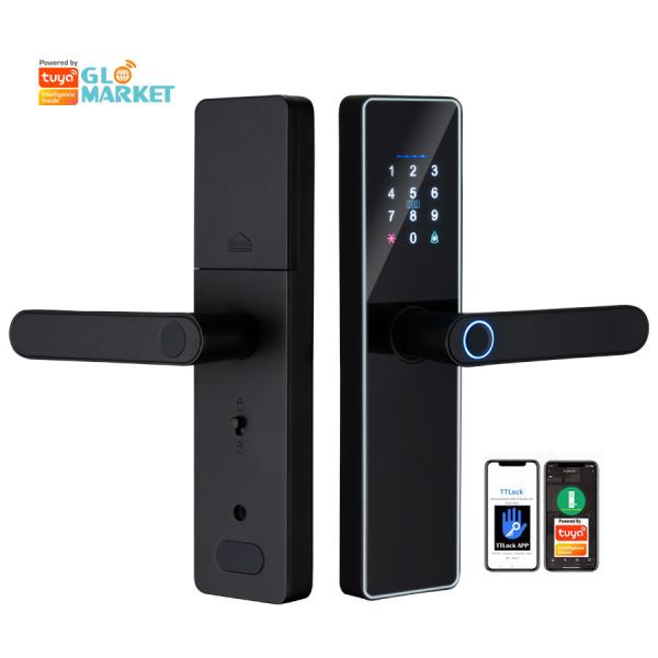 Quality Glomarket Smart Cerradura Fechadura Digital Tuya Ttlock Lock Rfid Card Password Fingerprint Smart Door Lock for sale